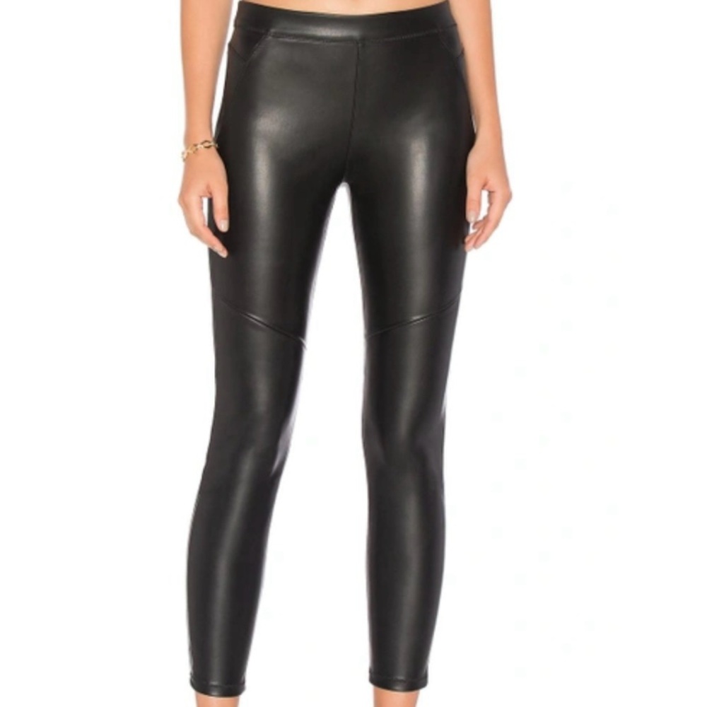 Free People Black Faux Leather Leggings